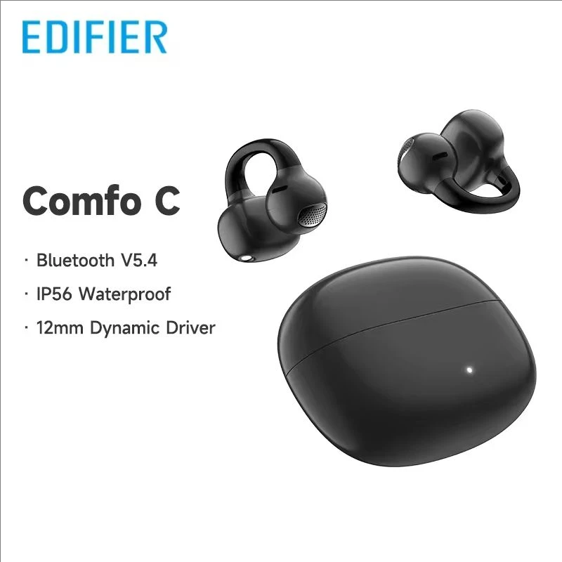 

Wireless Earphone Comfo Q Ear Clip Headphones Clip-On Sport Earbuds Open Ear Bluetooth Clear Call 32Hrs IP54 Waterproof