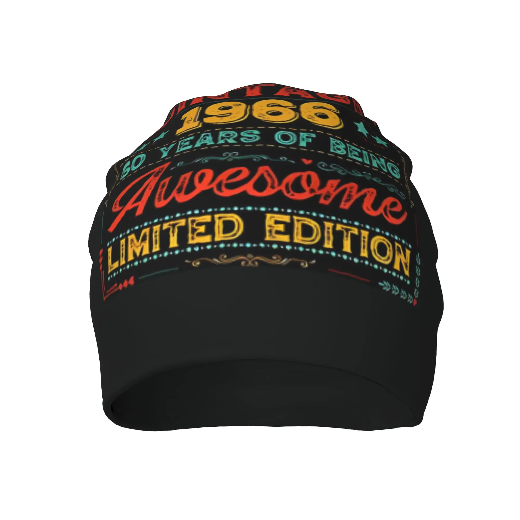 Graffiti  60 Years 1966 Made In 1966 60Th Birthday  Old Thin Hat Bonnet Special Skullies Beanies Caps Men Women's Earmuffs