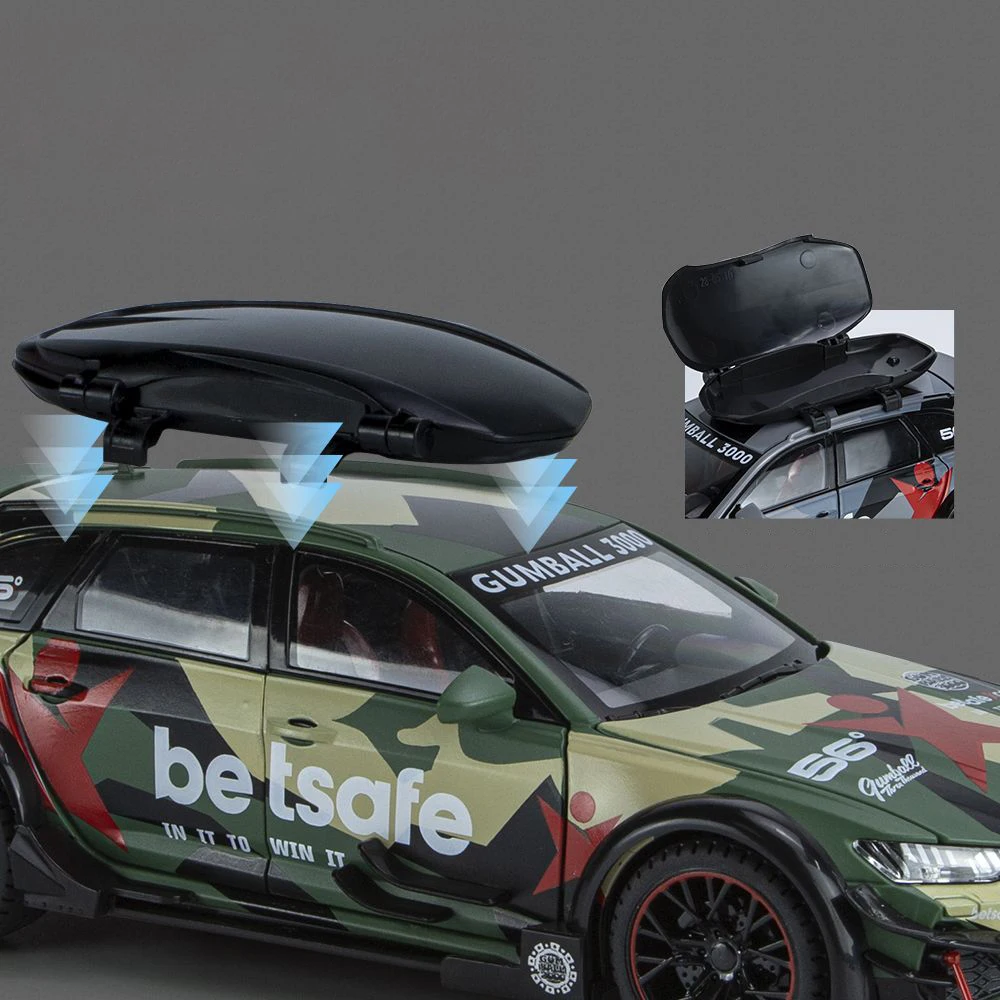 1:24 Audi RS6 DTM Geändert Fahrzeug Legierung Spielzeug Auto Modell Rad Lenkung Sound und Licht kinder Spielzeug Sammlerstücke Geburtstag geschenk