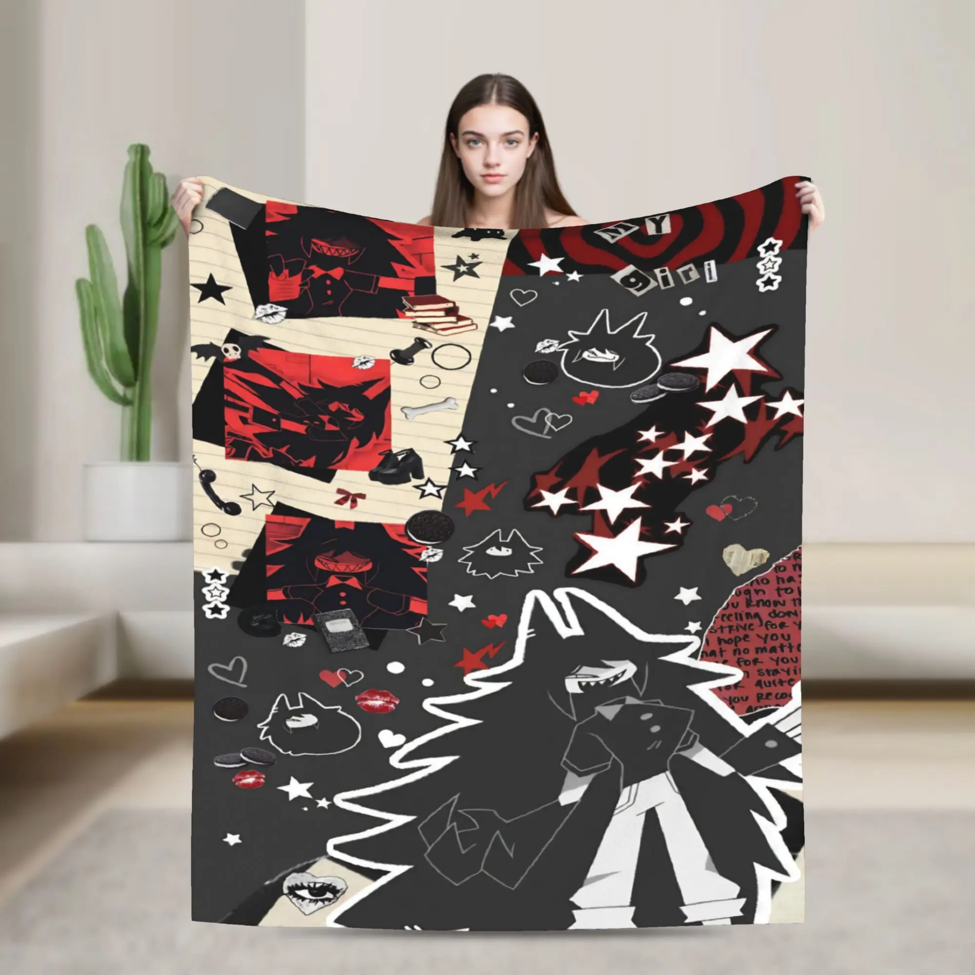 FPE Fundamental Paper Education Blankets Velvet  Relax Super Soft Throw Blanket for Bedding Quilt