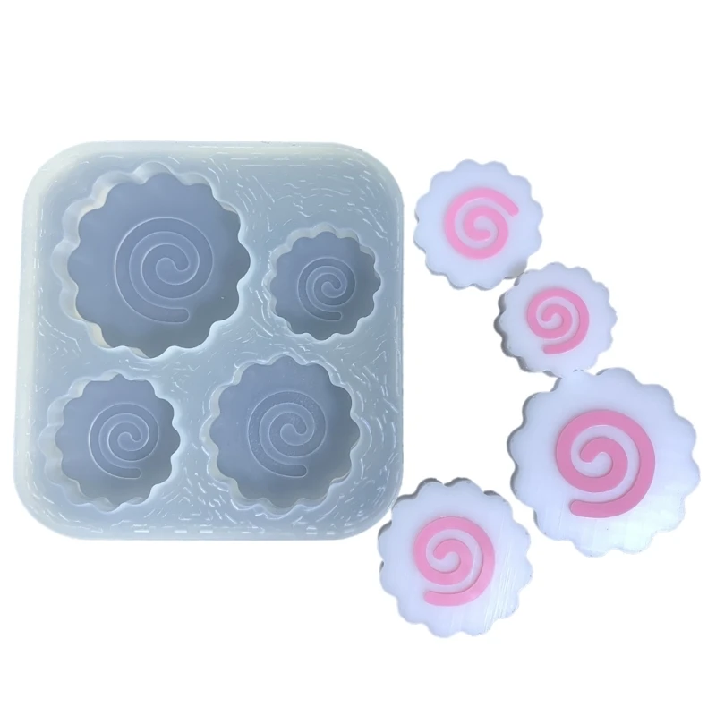 

Fish Cake Earrings Silicone Decorative Pendant Mold Handmade Epoxy Mold Dropship