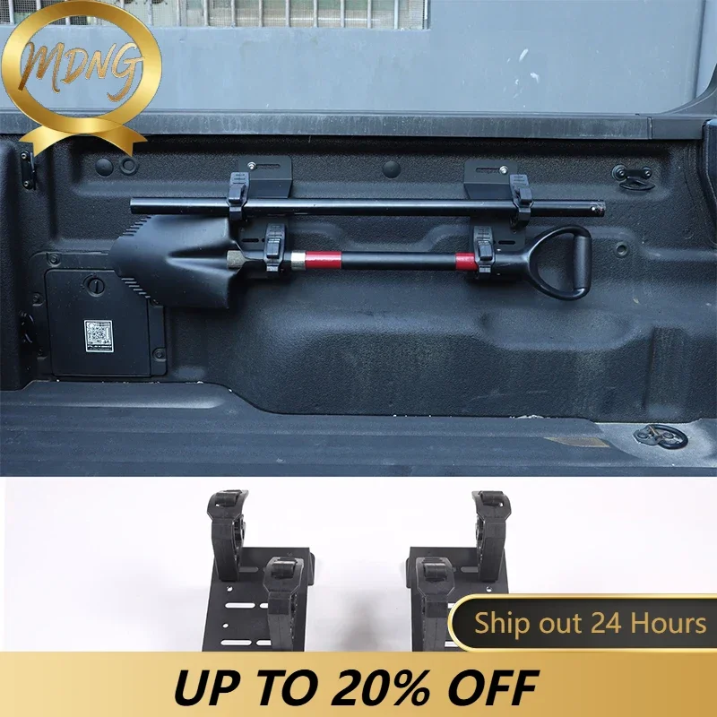For Ford Maverick 2022-2024 Carbon Steel Black Car Back Tailgate Cargo Box Sidebar Tool Fixed Bracket Trim Car Accessories