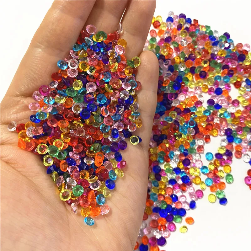 1000 Pieces 4.5mm 30g Acrylic Colorful Plastic Diamond Shape Game Pawn Pieces For Board Games Counter Accessories Multi color