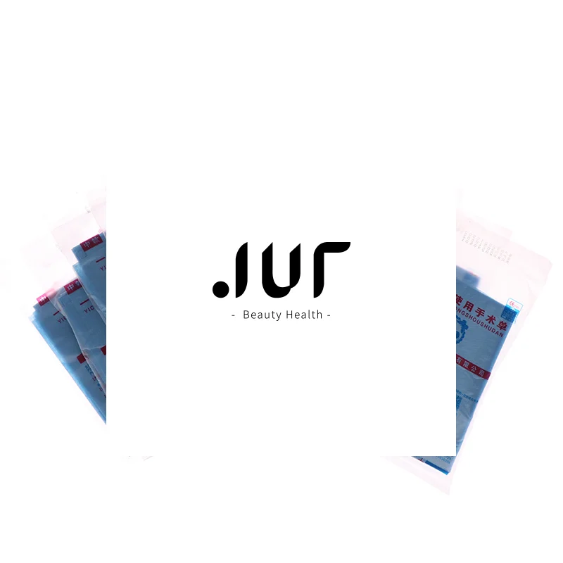 

40 шт. одноразовых хирургических простыней, синие, стерильные, нетканые, с отверстиями, 600*600 мм