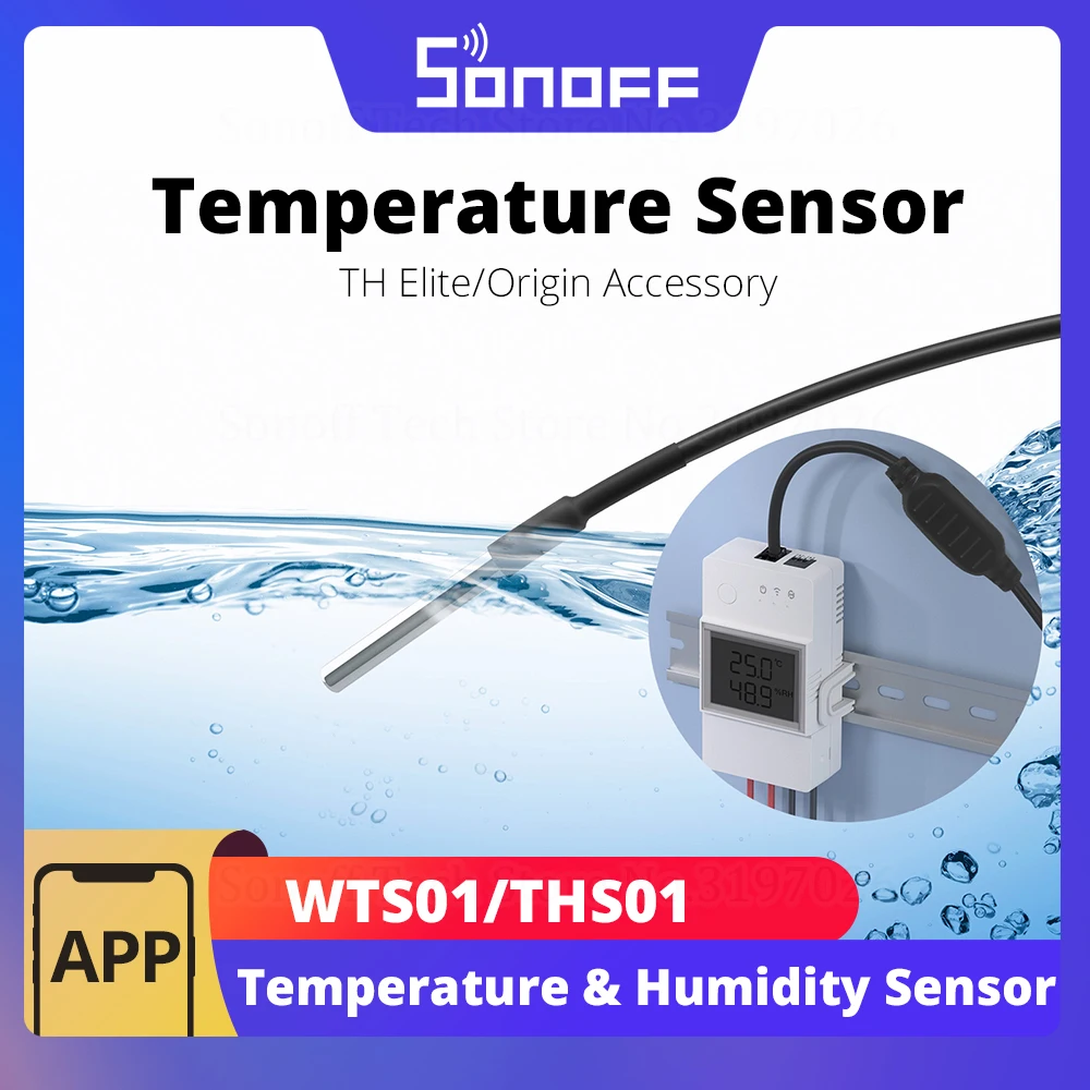 SONOFF THS01/WTS01 Temperature Humidity High Accuracy Sensor Monitor Module RL560 Extension Cable Support TH Elite/Origin