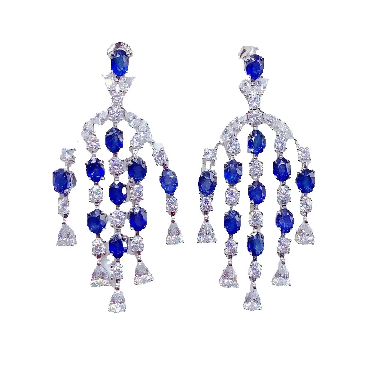 

SHILOVEM серьги-гвоздики из стерлингового серебра 925 пробы с сапфиром, новый подарок на день рождения, Рождество, модная оптовая продажа для женщин 3*4 мм be030488agl