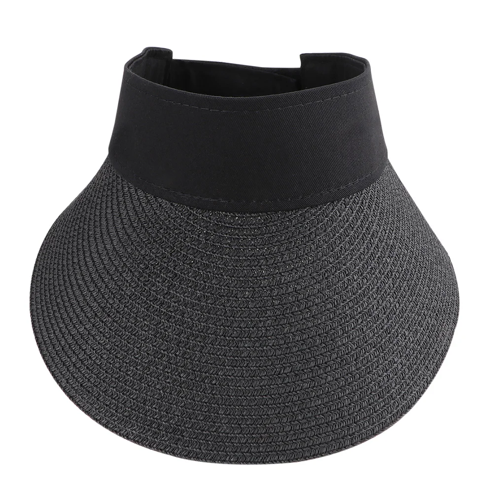 

Straw Sun Women Foldable Summer Wide Brim Adjustable Straw Sun Hat Elastic Cord High Quality Fabric Fishing Supplies