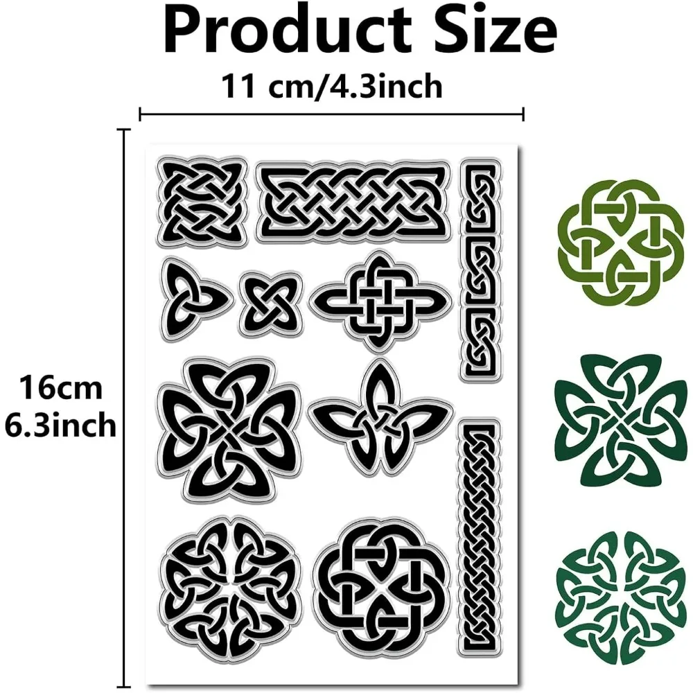 Trinity Knot Clear Stamps Celtic Knot Transparent Rubber Stamps Silicone Seals Stamp Journal for DIY Scrapbooking Photo Album