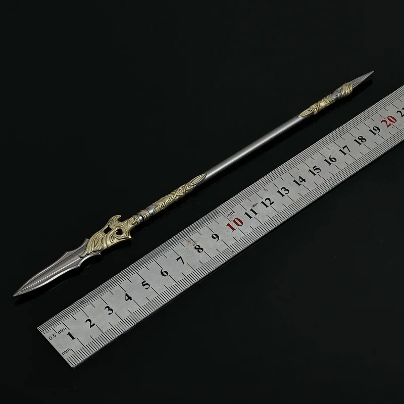 22cm Guardians of The Dafeng Spear Metal Model Anime Prosperous Samurai Sword Katana Crafts Collection Cosplay Prop Toys Gift