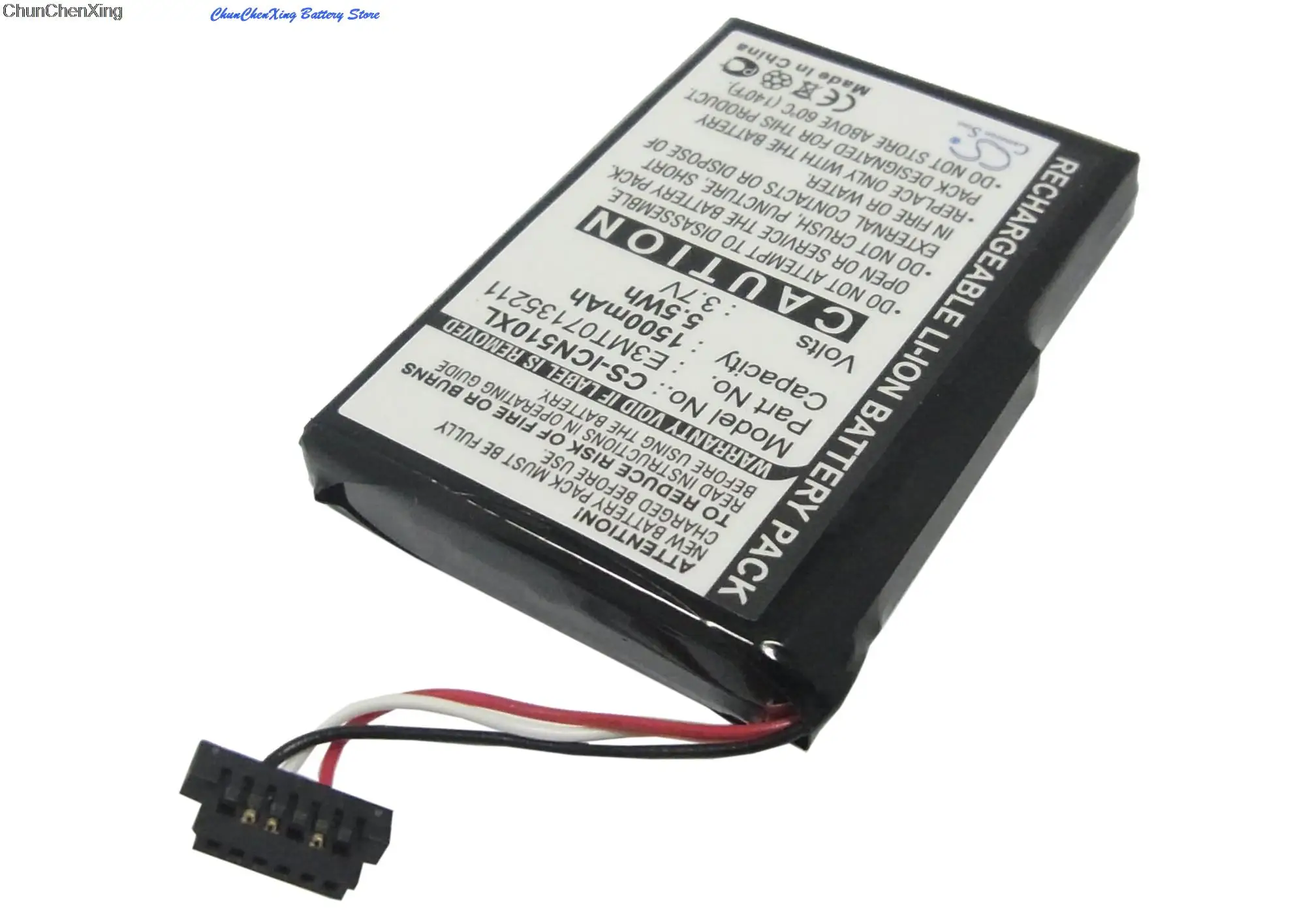 1500Mah Batterij E3mt07135211 Voor Navman Icn 510, Icn 520, Icn 530, Icn550