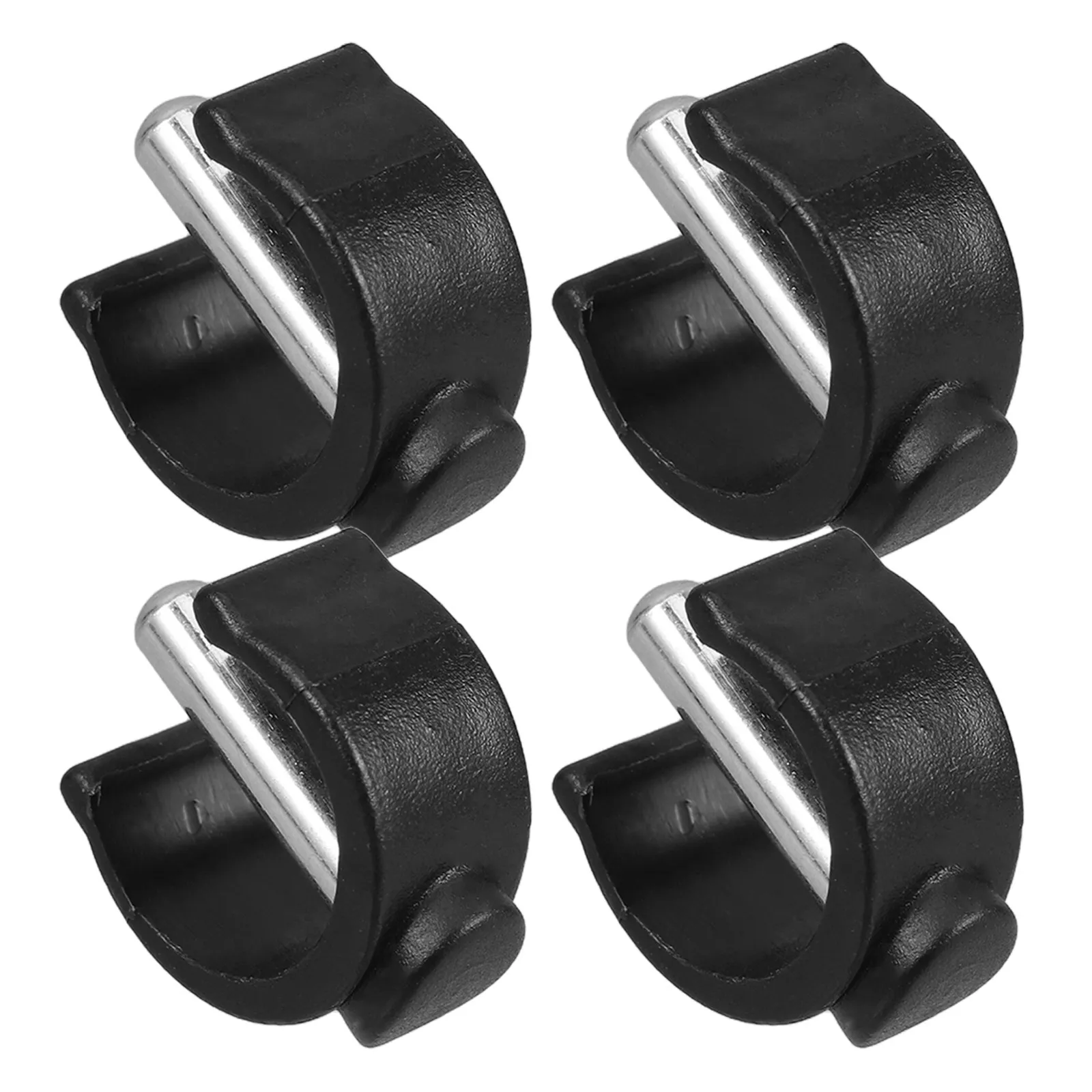 4Pcs Universal C-Latch Clamp Set 22Mm Tube Fit Adaptive Height Adjustment Nonslip Rubber Tips Drainage Holes for Walker Crutch