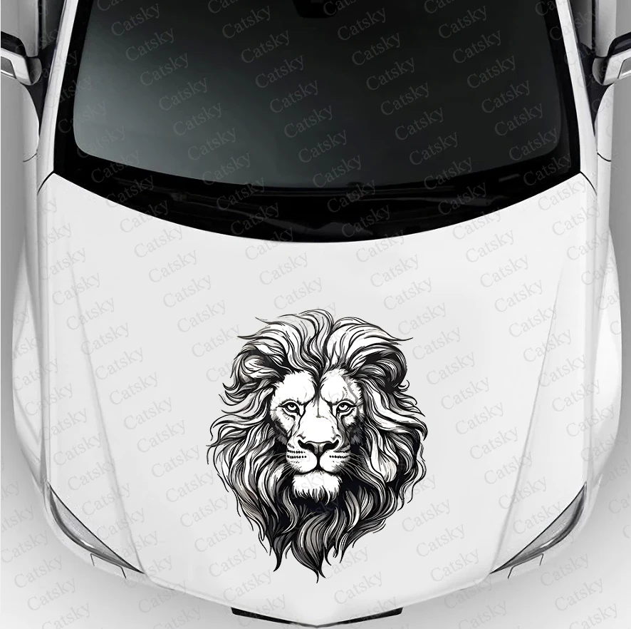 lion animal Car side sticker vinyl paper motorsport paint accessories suitable for truck suv car decals