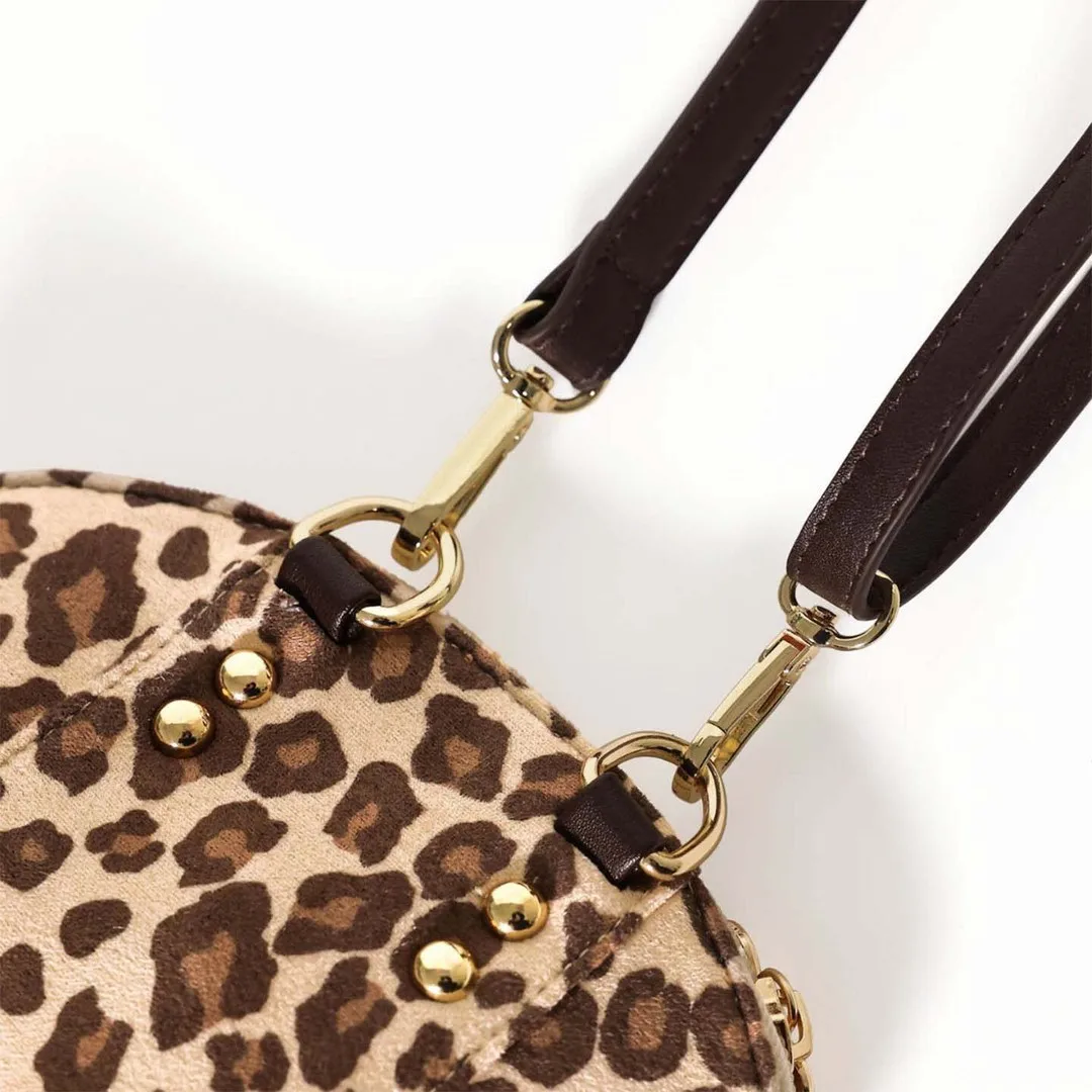 Storage Bag, Hello Kitty Leopard Print Change Crossbody Bag, Fashionable Retro Dinner Bag, Mini Portable Small Bag