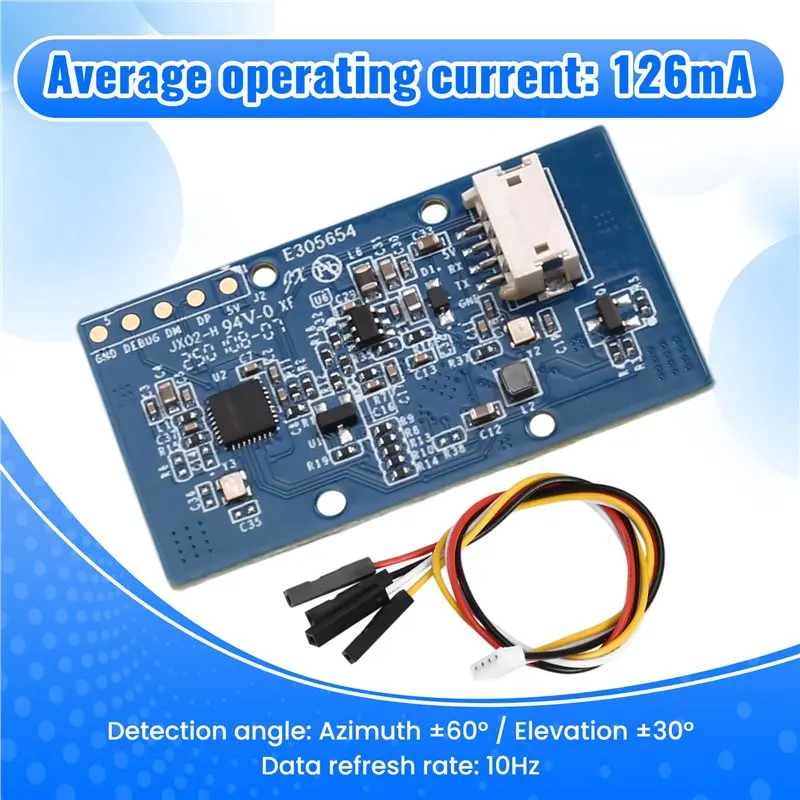 B67C Human Body Motion Tracking 24G Mm Wave LD2452 Radar Sensor Module Trajectory Detection Sensing Range Distance