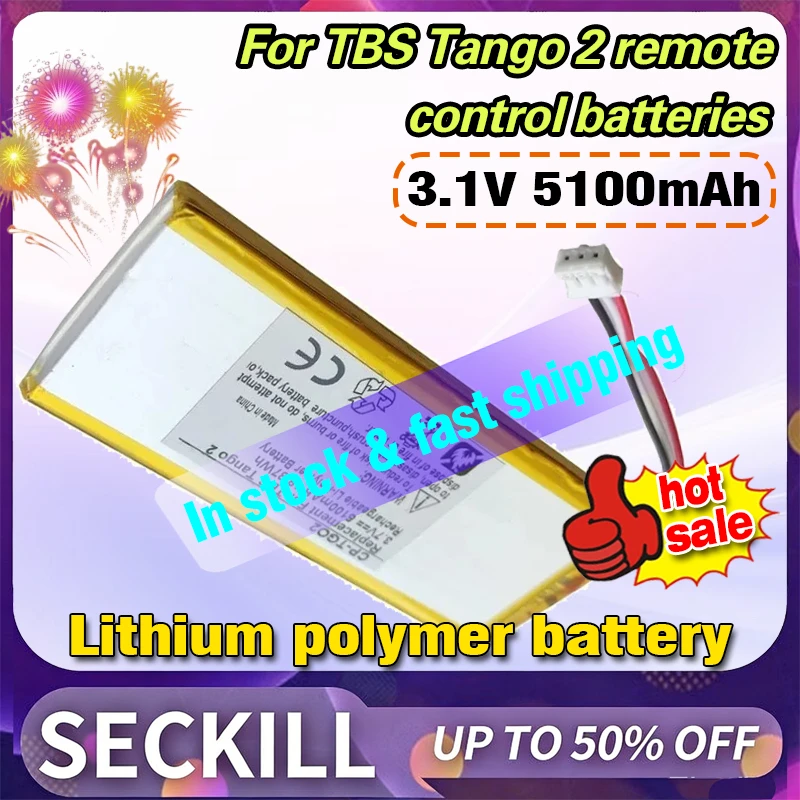 3.7V 5100mAh 18.87Wh New General-purpose Li-polymer Battery for CP-TGO2 TBS TANGO 2 Drone Remote Control Accessory