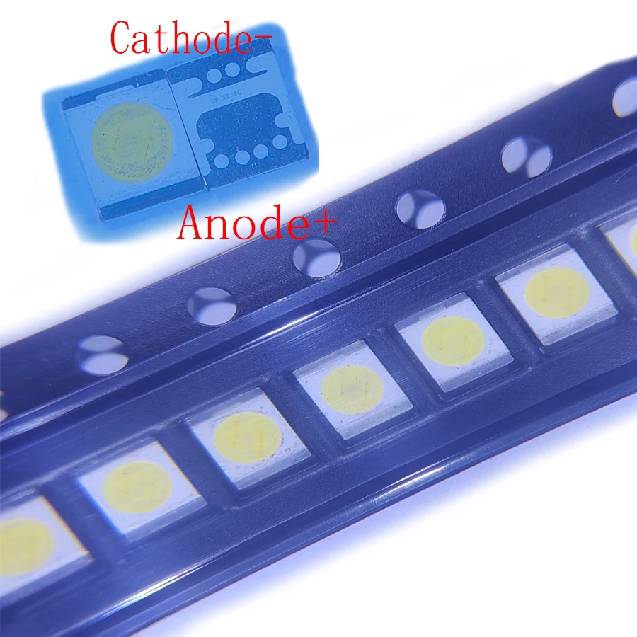 500PCS/Lot SMD LED 2835 3V 1W 105LM Cold White 2.8*3.5mm For TV  Backlight Application