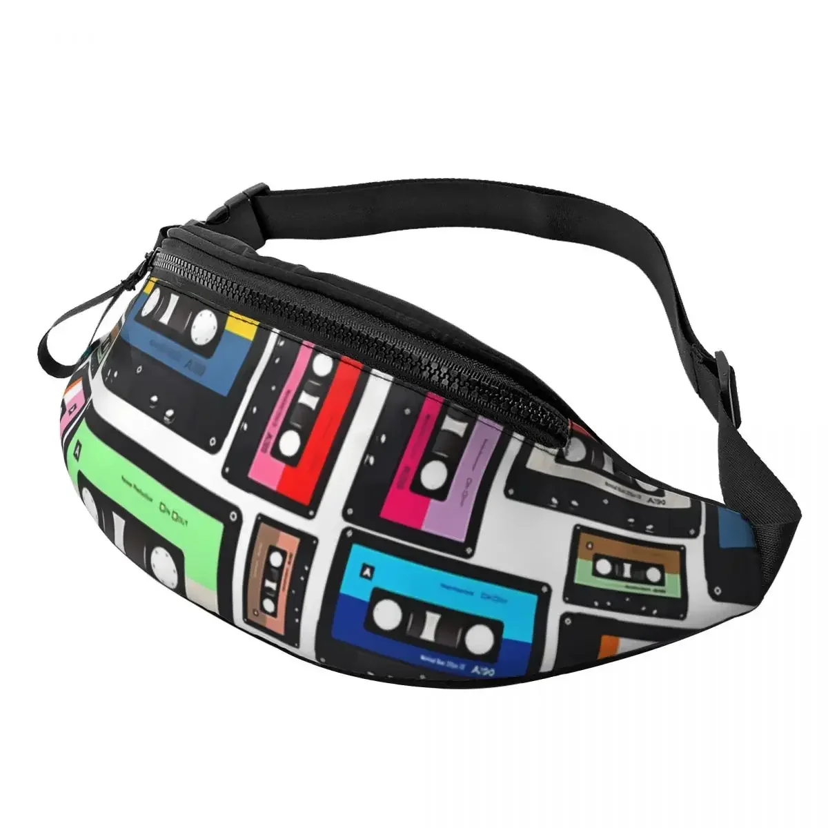 

Printed Waist Bags Cassette Vinyl Record Fashion Belt Bags Unisex Travel Fanny Pack Design Banana Packs