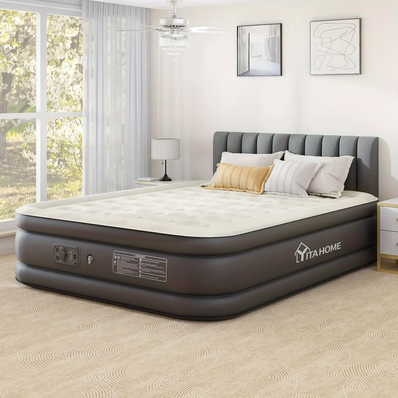 Queen Air Mattress With Built-in Pump And Carry Bag, 18