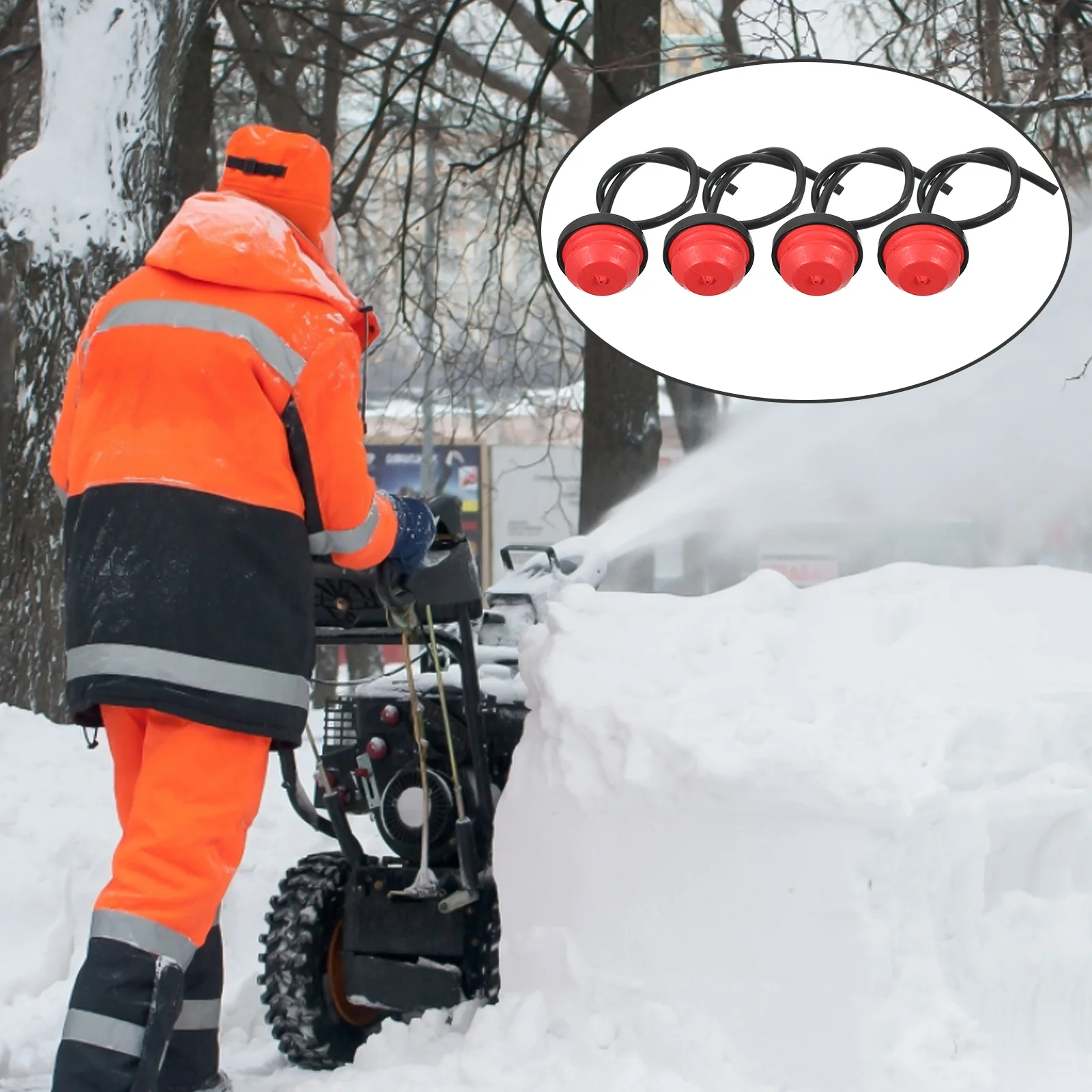 

1Set Primer Bulb for Snow Blower Includes Hose Connection Snow Blower Supplies Simple Installation Compact Design