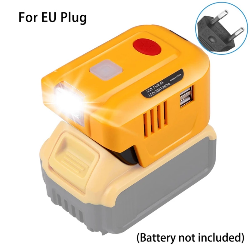 For Dewalt 20V 18V Lithium Battery 220V Portable Inverter Power Station With LED Light USB