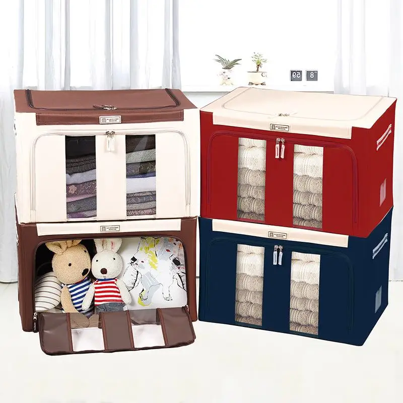 

Large Size Deformaldehyde Removal Ox Cloth Storage Box Waterproof Quilt Clothes Storage Box Home Use Diyu PSL-002