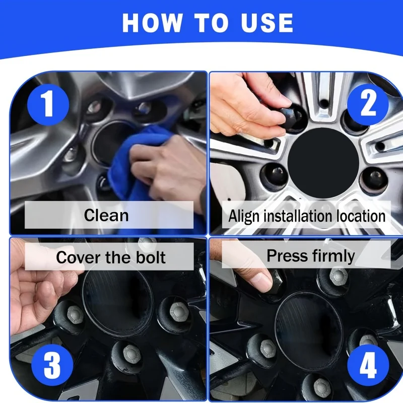 26Pcs Universal 17mm Plastic Car Wheel Nut Covers Bolt Cap Tire Screw Cap Wheel Hub Decorative Shell Nut Protective Cover
