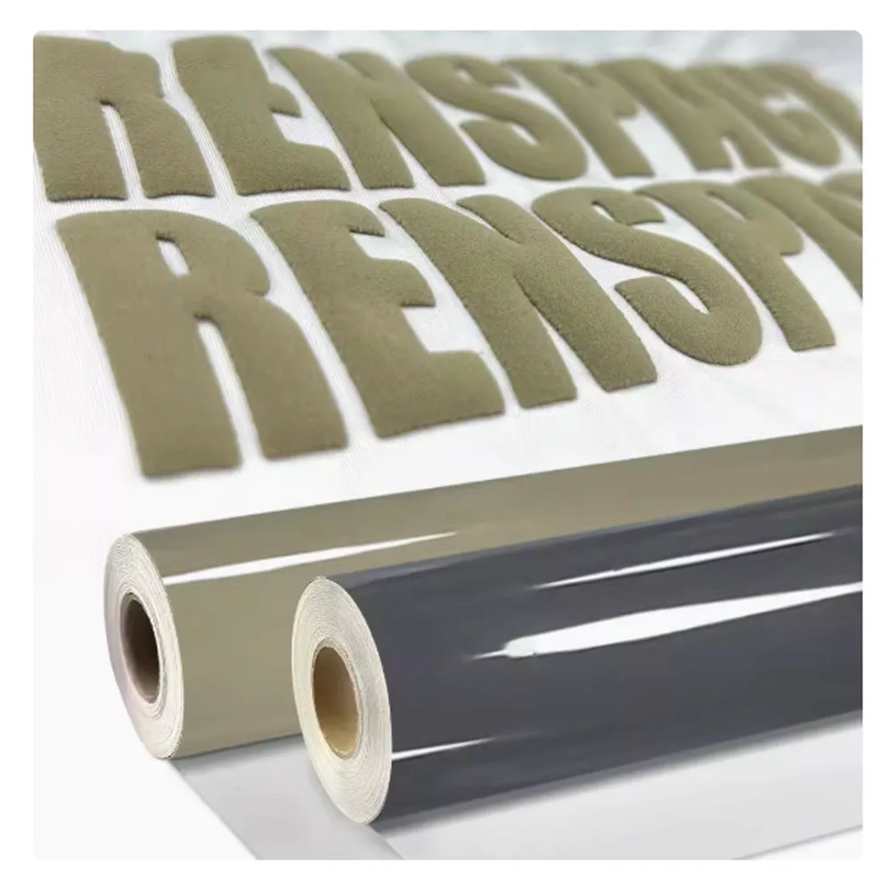 45X100CM / Sheet 3D Puff Engraving Film HTV Vinyl Stereoscopic Foam Velvet Engraving Film