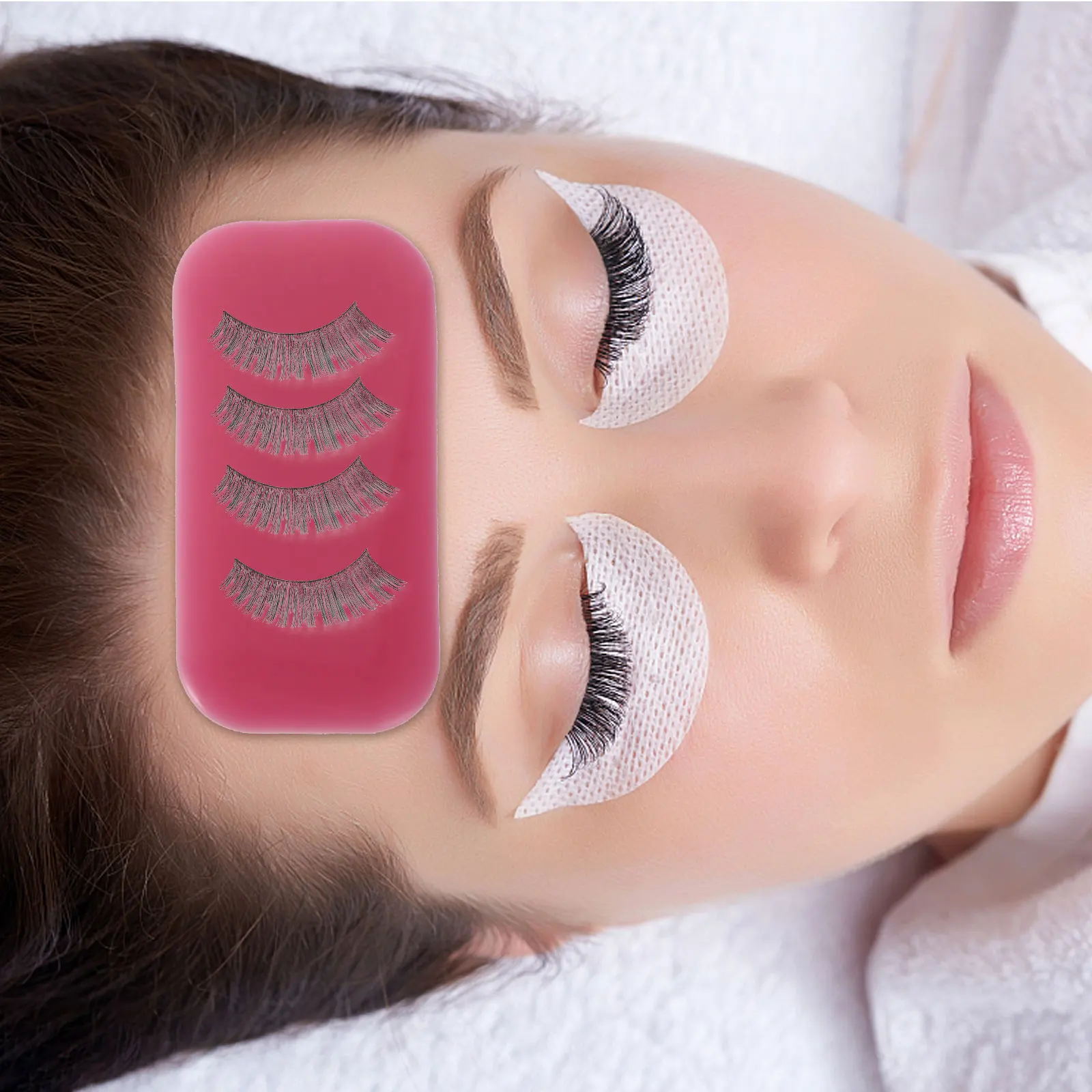 

5Pcs Eyelash Extension Silicone Pad Grafting Tool Plate Fake Lashes Glue Tray Beauty Supplies Pallet For Salon Use