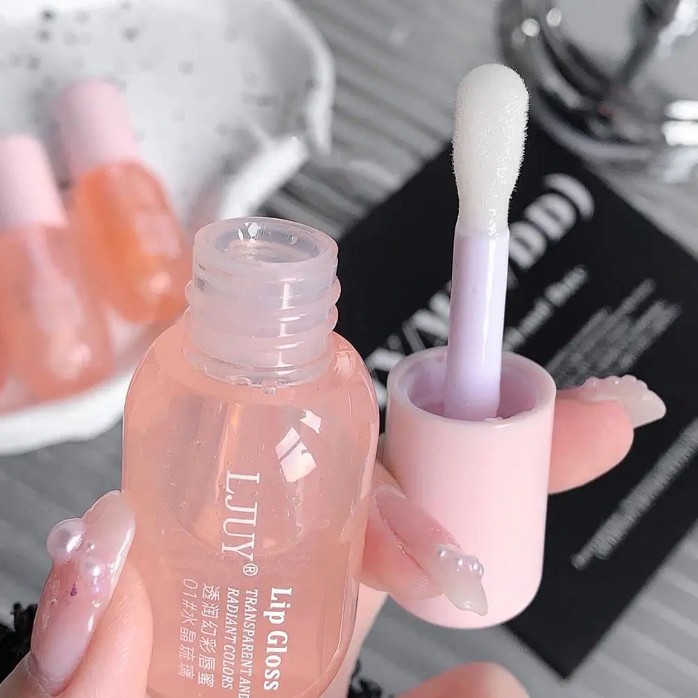 ترطيب كريستال هلام زيت الشفاه واضح ممتلئ الشفاه معطف لأحمر الشفاه ترطيب ملمع الشفاه ملون العناية بالشفاه مصل الفاكهة بلسم الشفاه #1