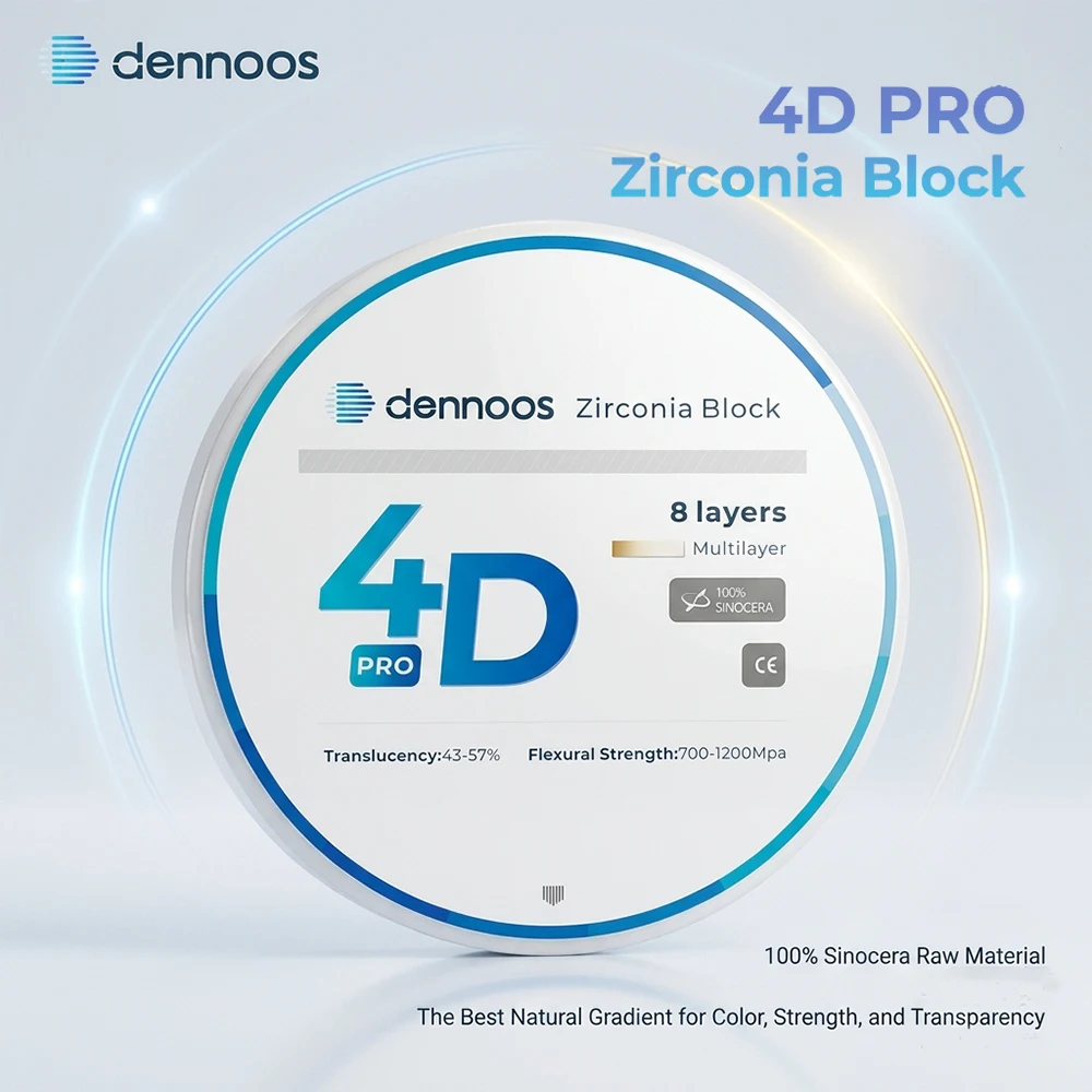 

Многослойный блок из диоксида циркония Dennoos LODDEN 4D PRO для стоматологии, прочность 700-1200 МПа, 16 цветов VITA, диск из диоксида циркония для CAD/CAM систем зуботехнических лабораторий