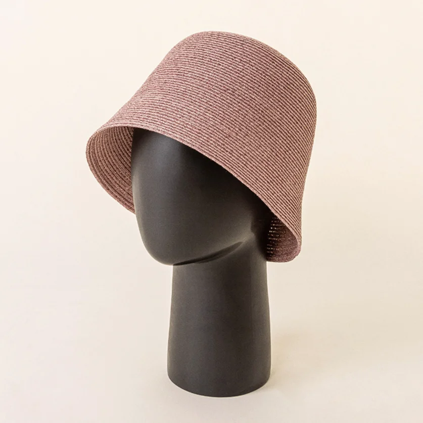 USPOP Fashionable Casual Simple Plain Bucket Hat Straw Bucket Hats Women Summer Sun Hats