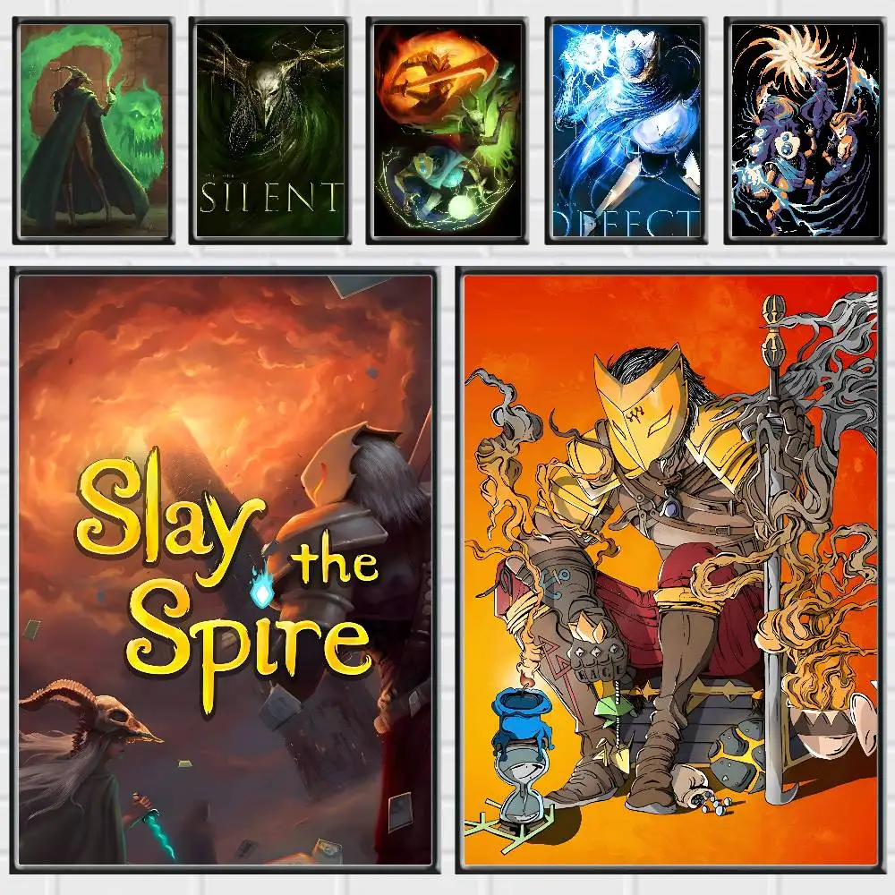 Trending Game Slay the Spire Posters Premium Self-Adhesive No Residue Wall Sticker for Home Office Bar Decor
