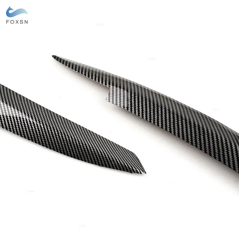 

ABS Car Styling For VW Golf 6 MK6 GTI GTR 2009 2010 2011 2012 2013 Carbon Texture / Glossy Black Headlight Eyebrow Eyelids Trim