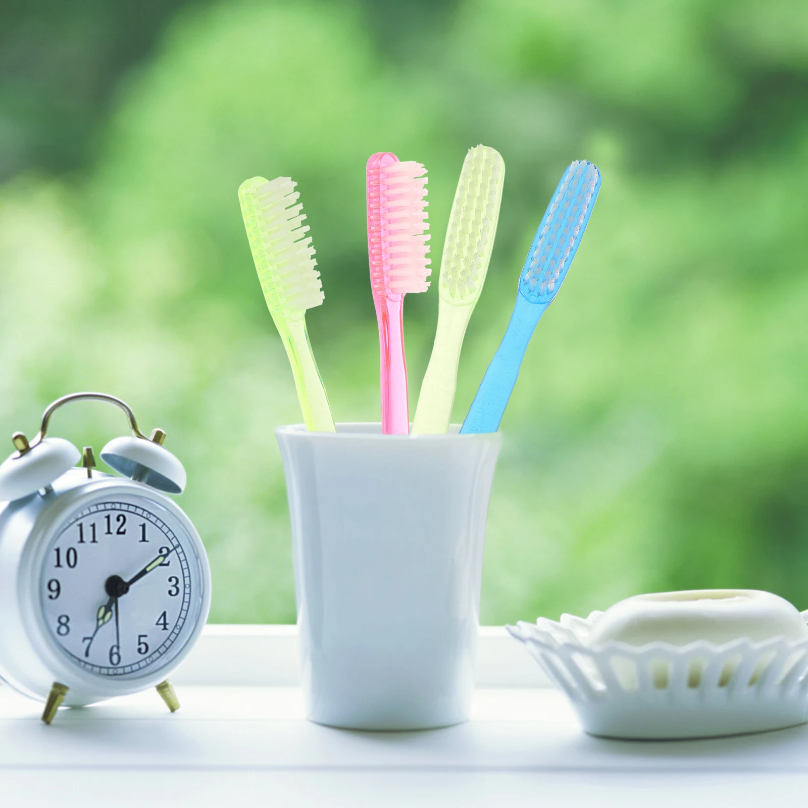 6 قطع من فرشاة الأسنان ذات الشعيرات الصلبة للغاية، دليل ثابت للبالغين، تنظيف الأسنان بالبقع أثناء السفر، استخدام صحي ممتاز وآمن