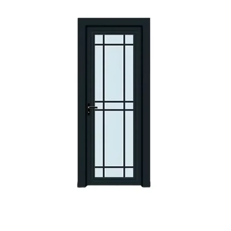 Modern Aluminum Alloy Glass Casement Doors Finished Surface Bulletproof Interior Bathroom Villas Commercial Use 1 Year