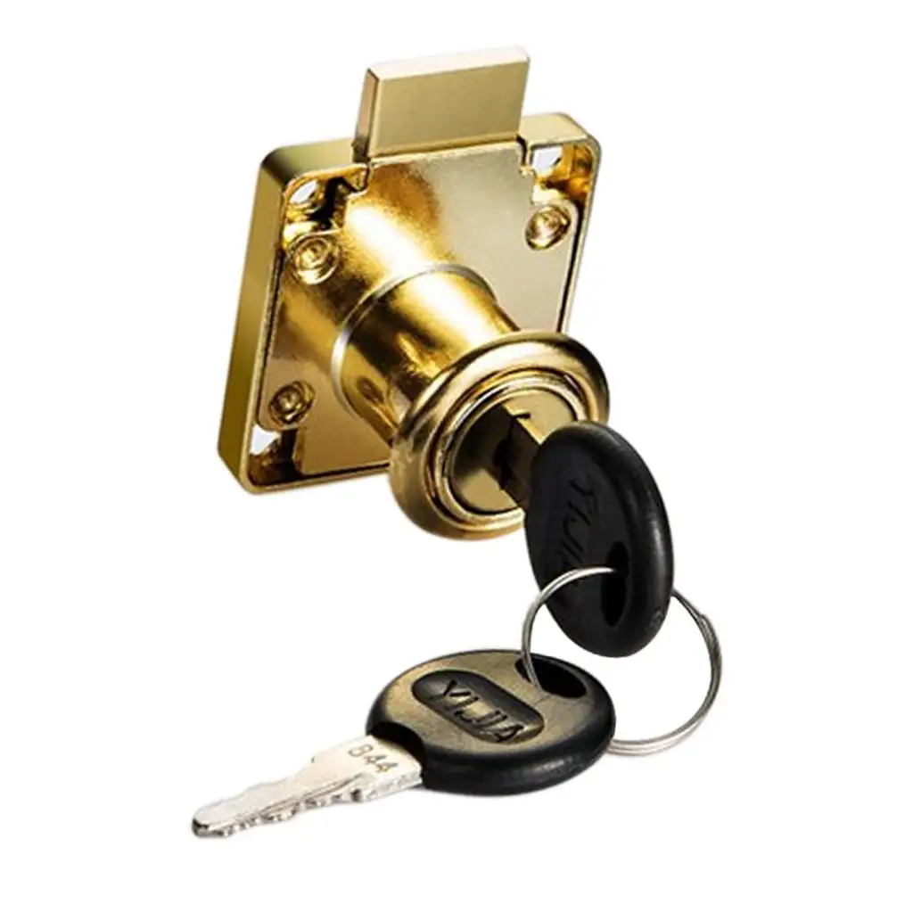 

3xOffice Desk Drawer Locker Cupboard Closet Security Lock Gold 22mm