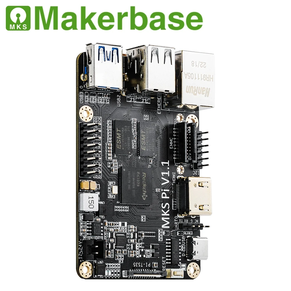 Imagem -06 - Makerbase-mks pi Placa Quad-core 64bits Soc Onboard Klipper 3.5 Tela Sensível ao Toque para Voron vs Raspberry pi Placa Raspi