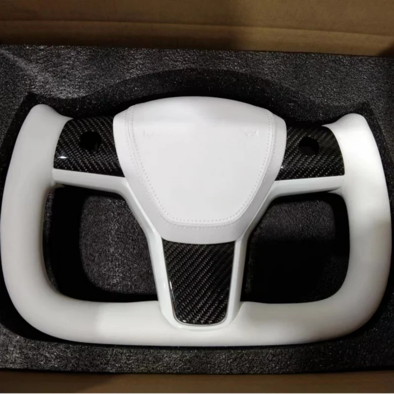 

For Tesla Model 3/Y (Korean Version) 35CM Personalized Aircraft-Style Yoke Steering Wheel Modification