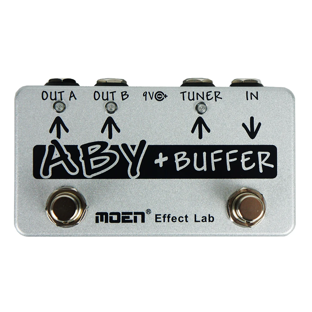 Moen Electric Guitar Pedal ABY Buffer Effects DC 9V Power Supply Connect
