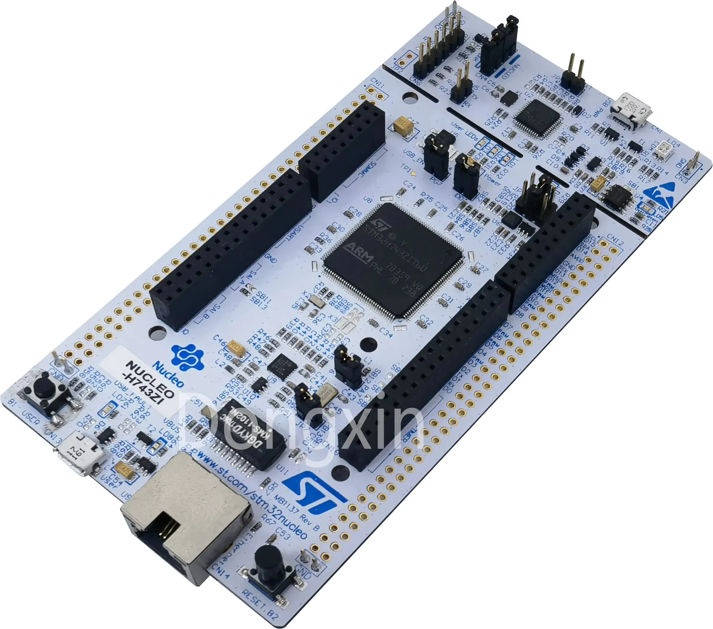 NUCLEO-H743ZI2 STM32 Nucleo-144 development board with STM32H743ZI MCU, supports Arduino, ST Zio and morpho connectivity