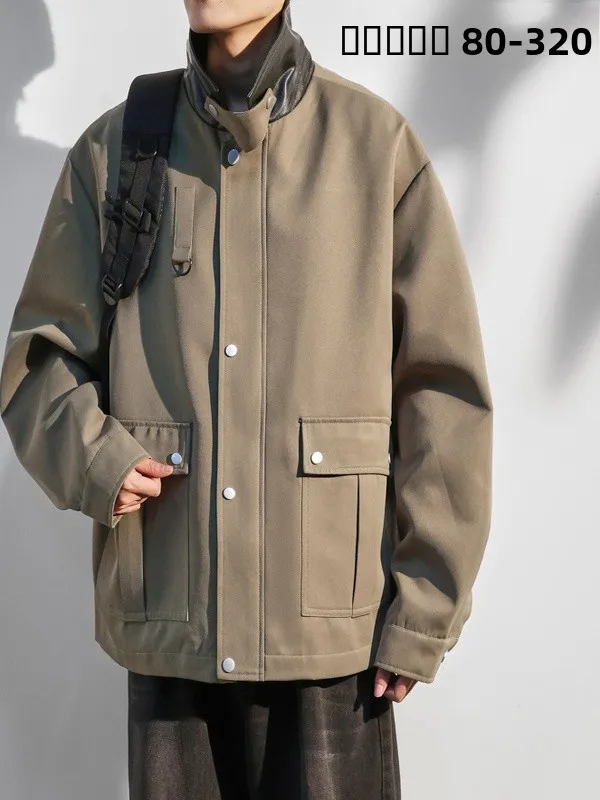 

Мужская повседневная куртка больших размеров свободного кроя для весны и осени, модная верхняя одежда для полных мужчин, оверсайз, свободный крой, до 300 фунтов