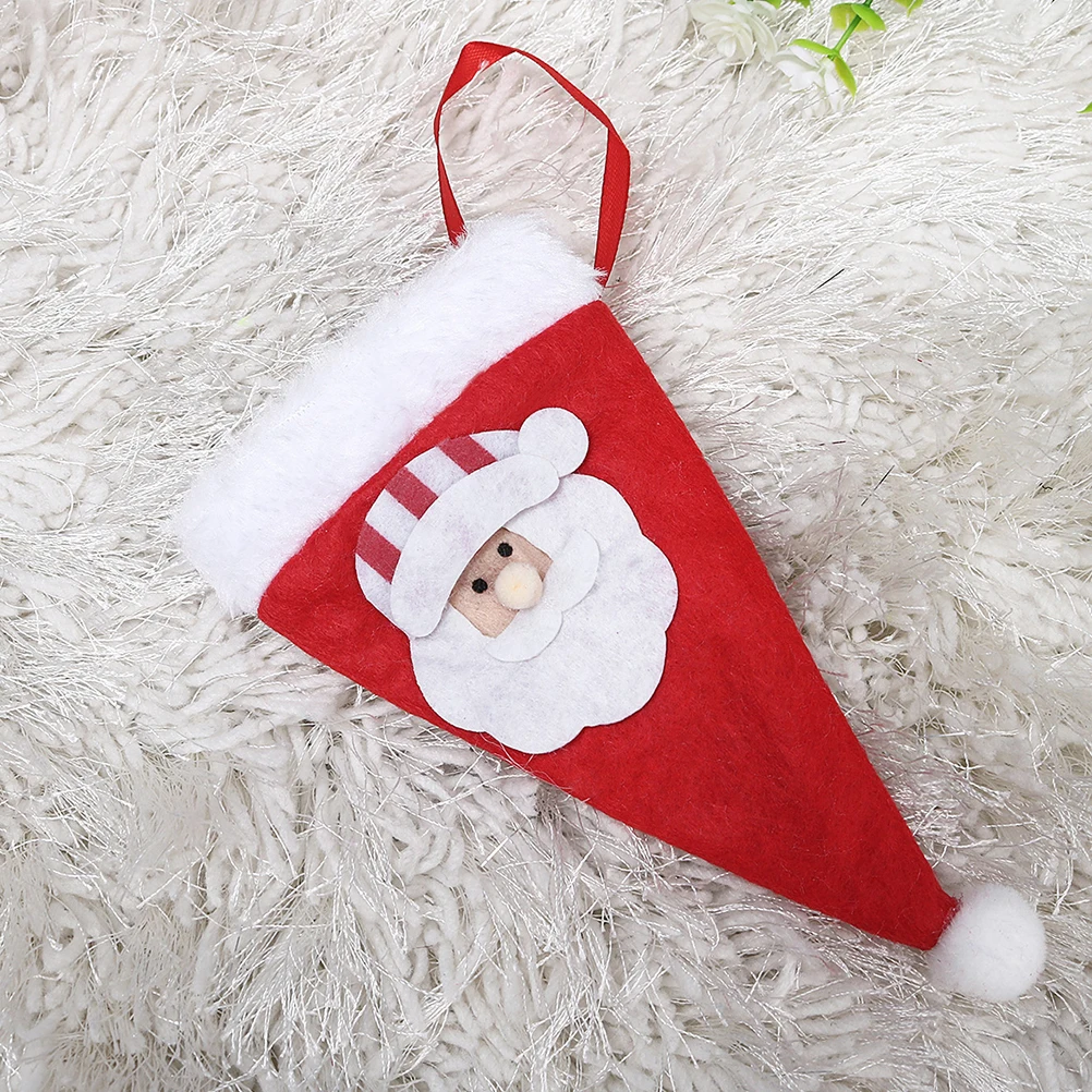 

8Pcs Xmas Party Tableware Bags Reusable Fork and Cutter Sleeves Christmas Dinner Decor Creative Kitchen Accessories
