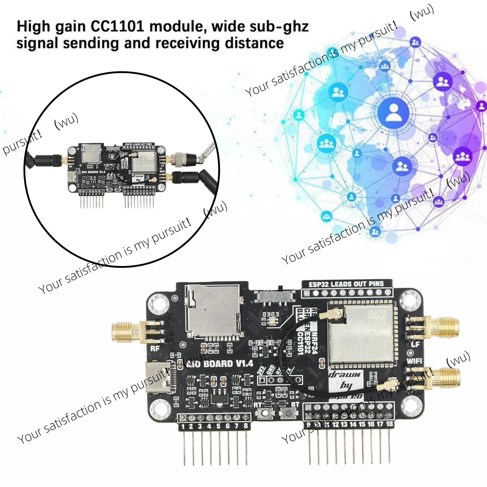 

Плата расширения Wi-Fi «три в одном» NRF24 + многофункциональный модуль расширения ESP32