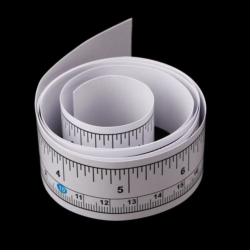 Sticker Metric Sewing Vinyl Machine Silver Ruler Tape Measure Self