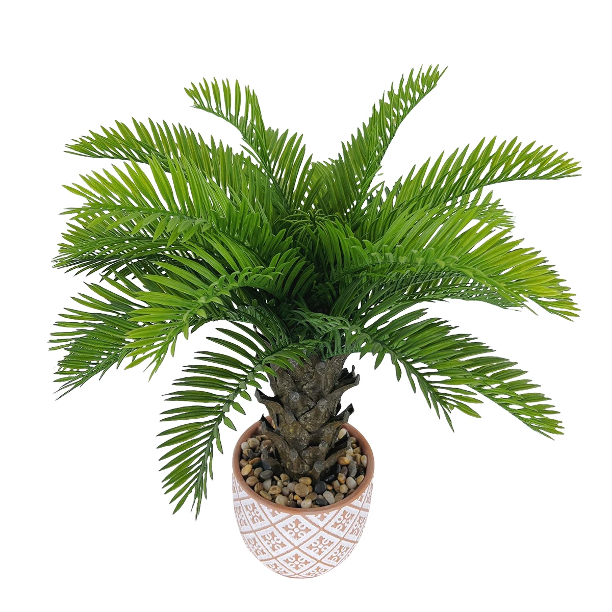 Imagem -04 - Palmeira de Coco Artificial com Vaso Cerâmico Plantas Tropicais Decoração de Casa Escritório Jardim Shopping do Hotel Planta Falsa 35 cm 50 cm 70cm