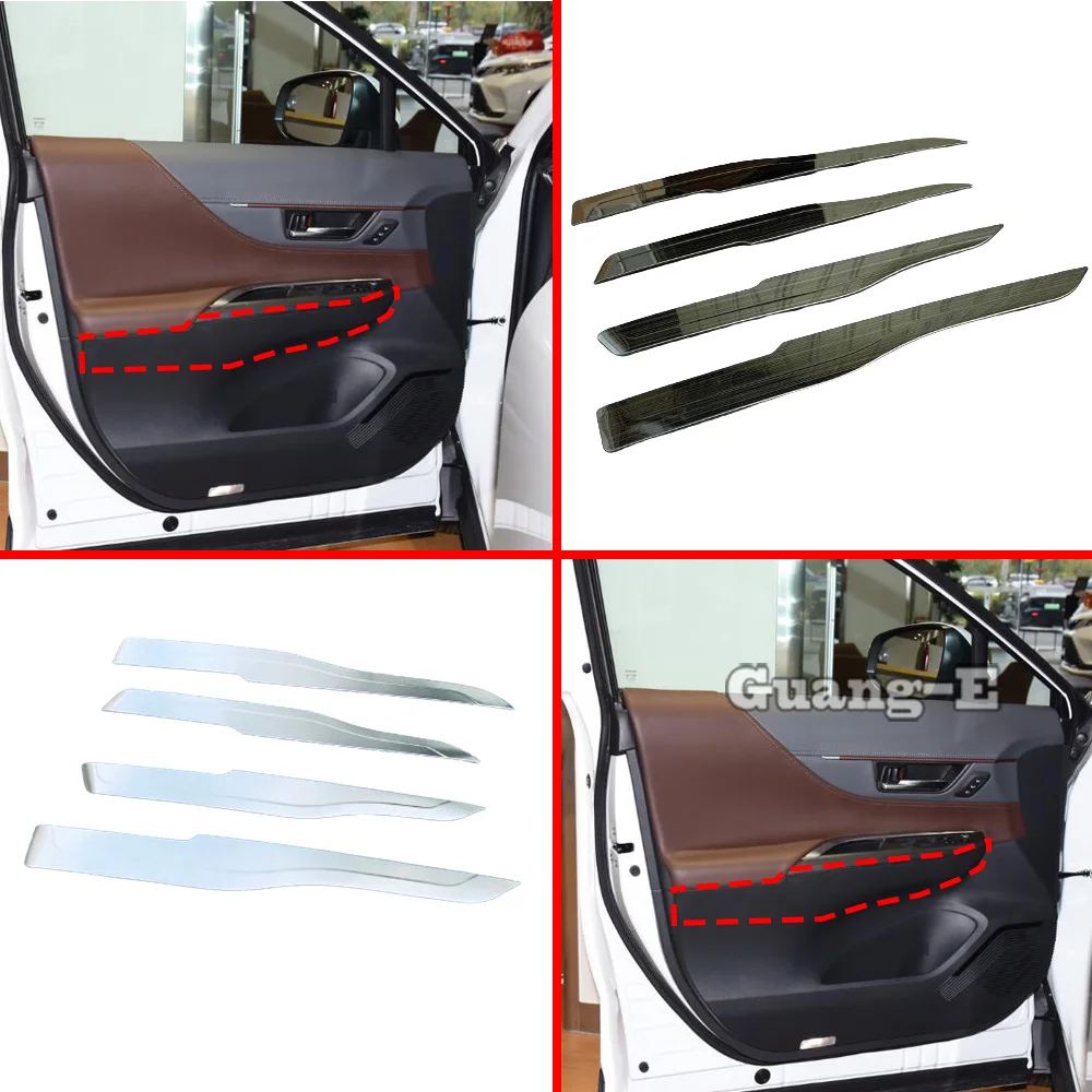 For Toyota Venza/Harrier 2021 2022 2023 2024 Steel Door Panel Trim Strip Armrest Handle Body Frame Interior Accessories