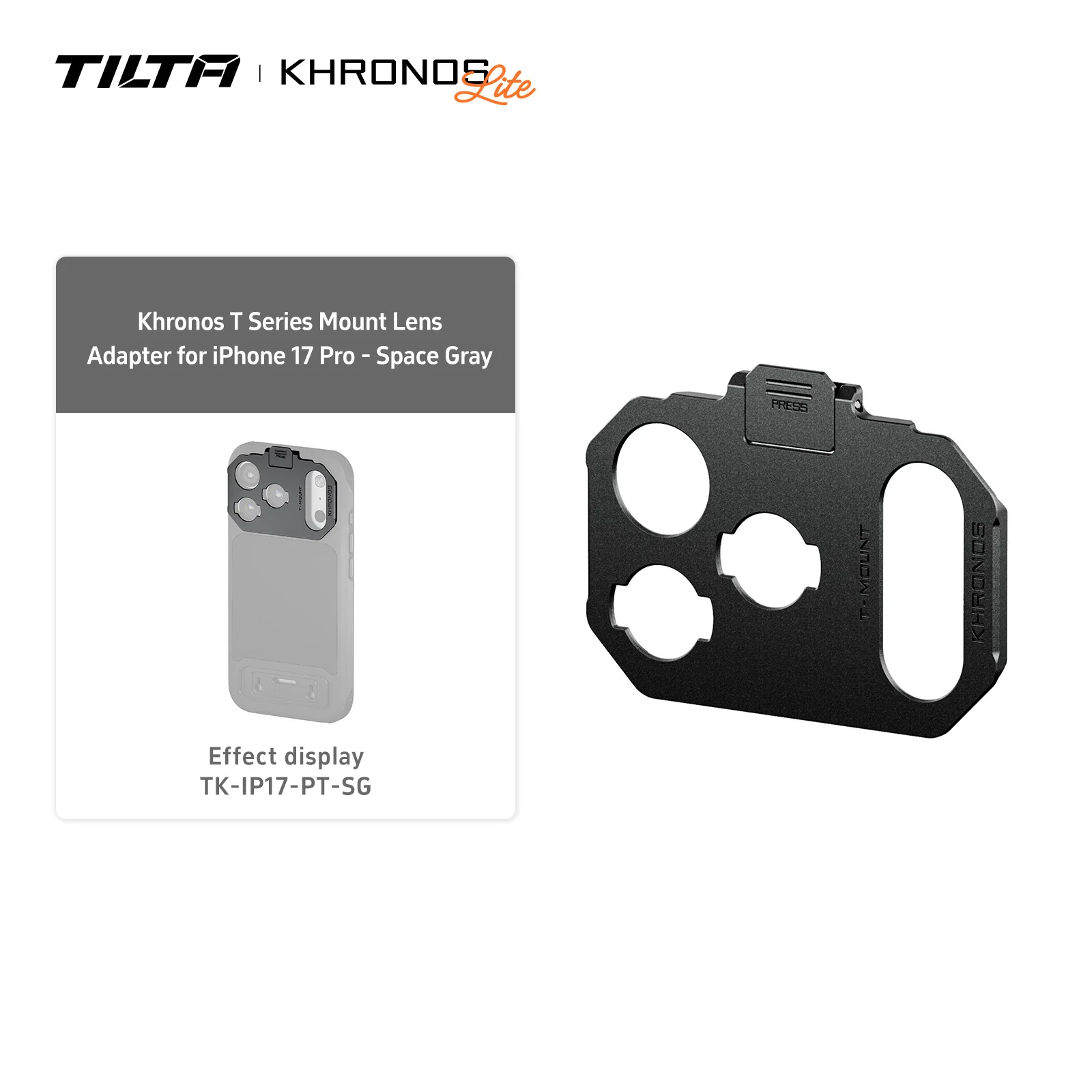TILTA Khronos iPhone 17 Pro/Pro Max Cage Ecosystem Quick Release Filter Mobiele Video Oplossingen Accessoire