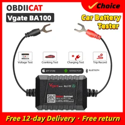 Vgate BA100 Car Battery Tester Car Battery Assistant 12V Monitor Bluetooth 4.0 Work with iOS & Android Battery helper