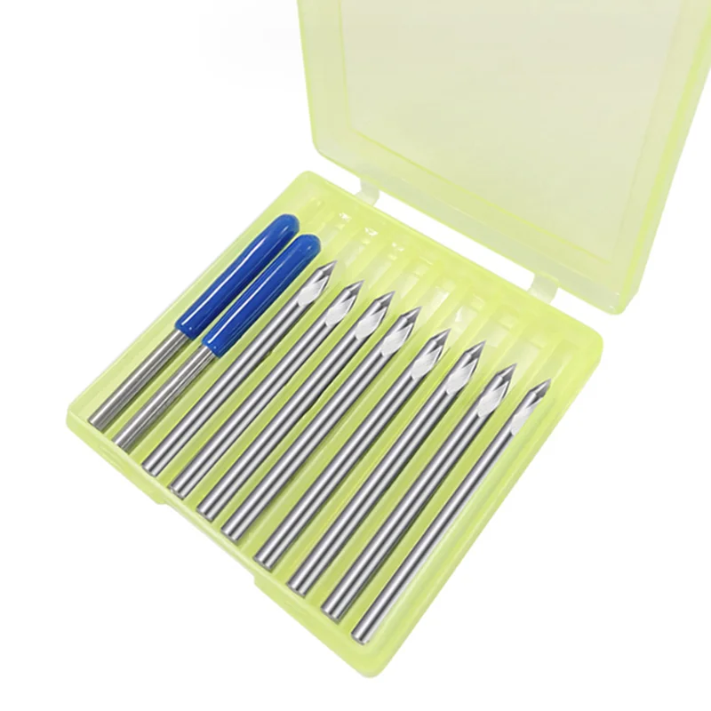 Imagem -06 - Hard Alloy Gravura V-groove Broca 3d Router Bit End Mill 3.175 mm Shank 10 Pcs