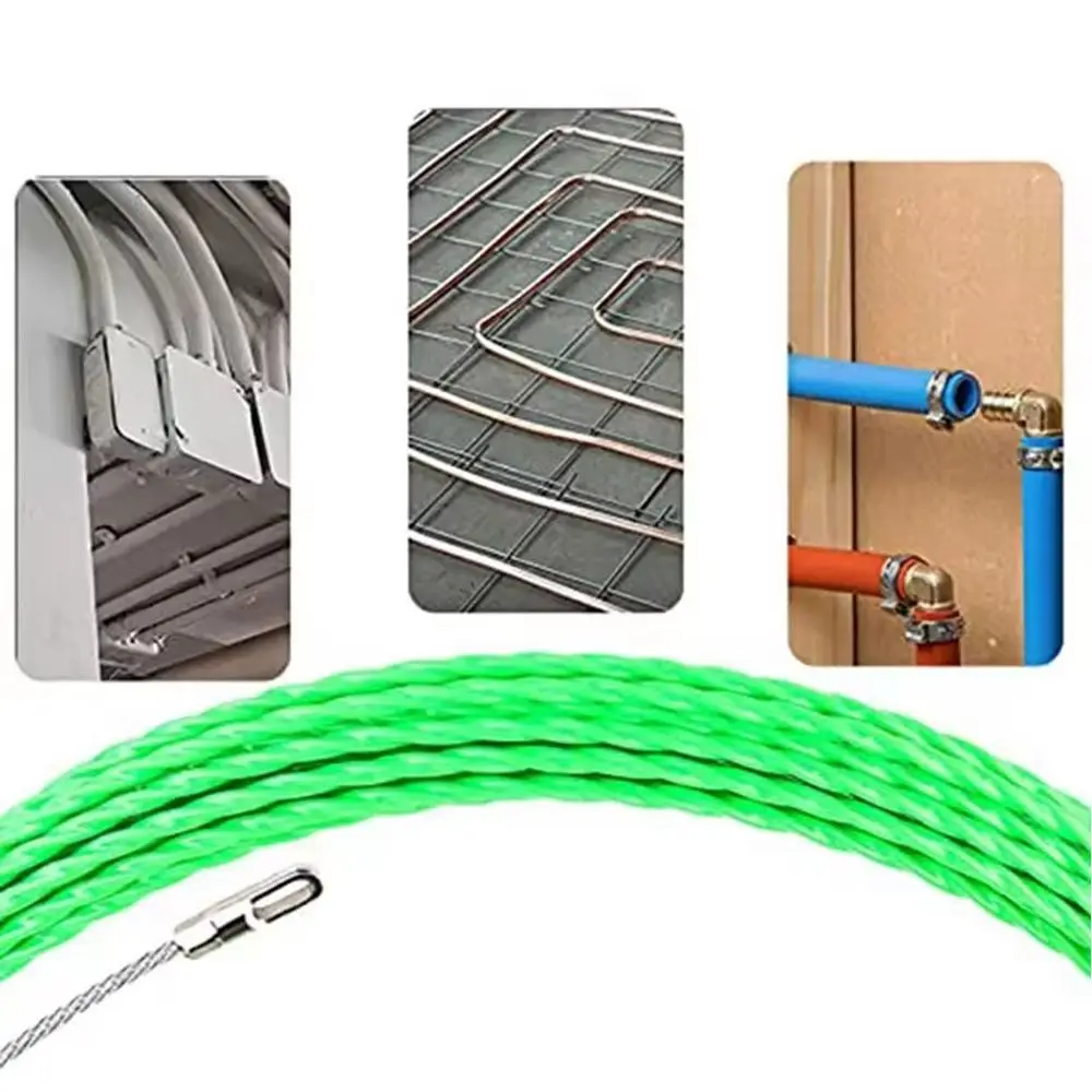 

Съемник направляющей ленты для кабеля 4 мм, 5-15 м, зеленый кабельный толкатель, устройство для направляющего кабеля электрического провода